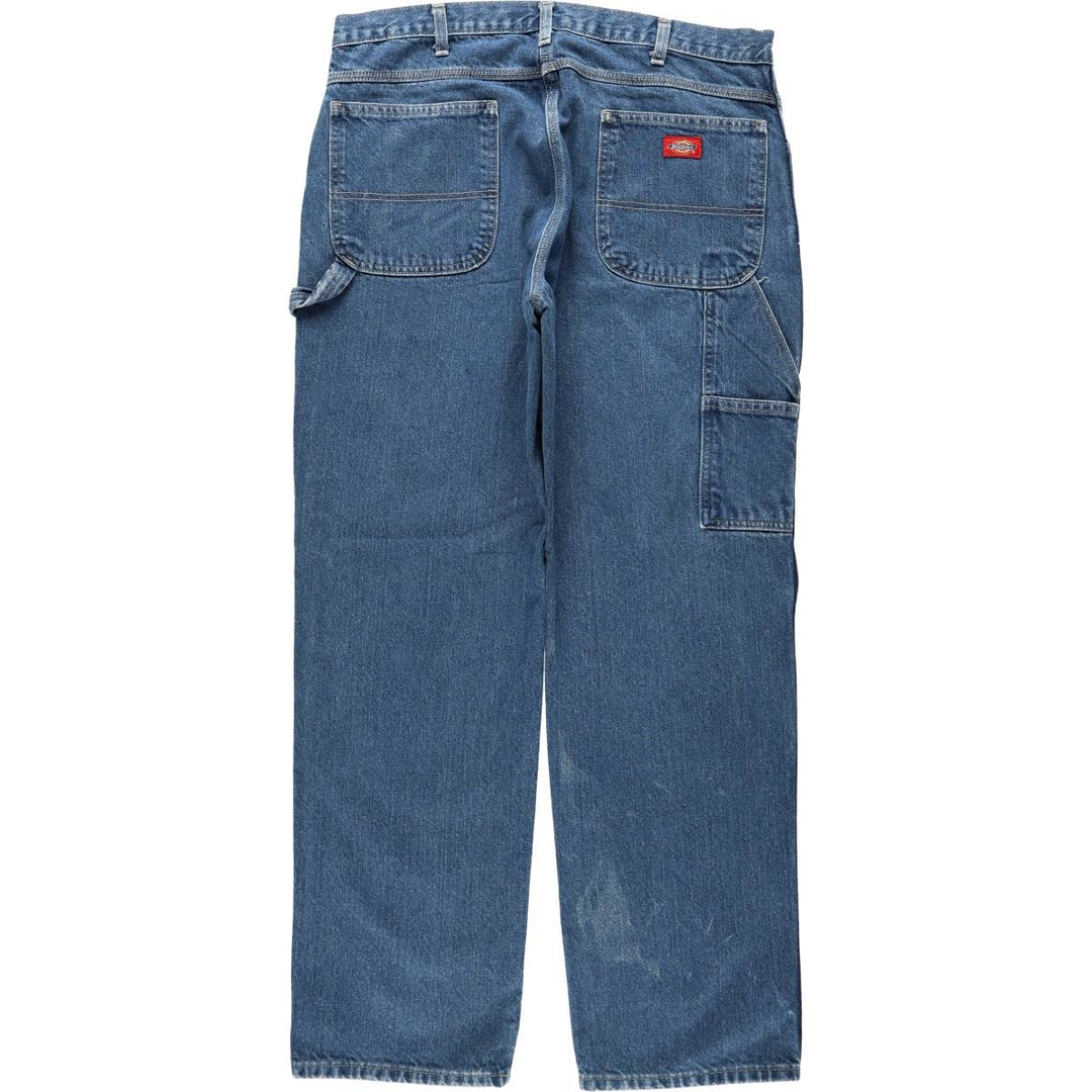 Dickies denim painter pants for men, equivalent to W37 cotton blue type Vintage Second Hand
