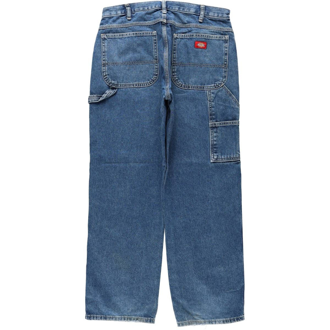Dickies denim painter pants for men, equivalent to W34 cotton blue type Vintage Second Hand