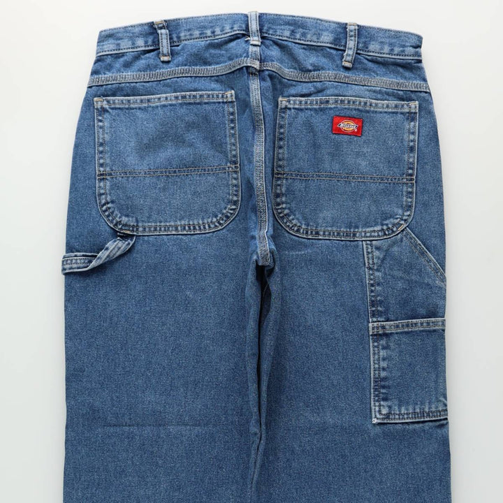 Dickies denim painter pants for men, equivalent to W34 cotton blue type Vintage Second Hand