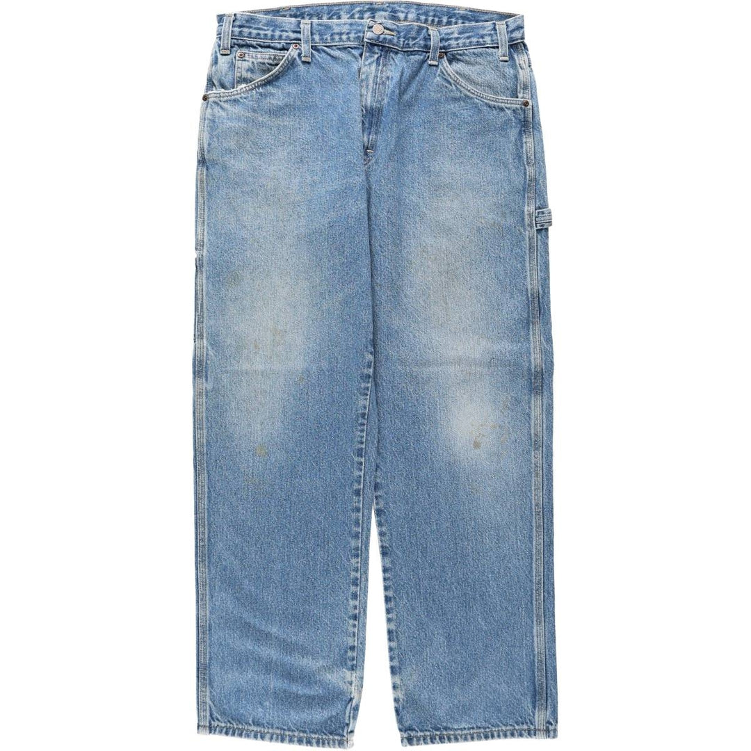 Dickies denim painter pants for men, equivalent to W37 cotton blue type Vintage Second Hand