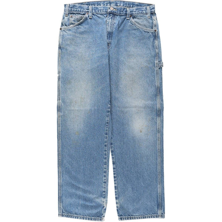 Dickies denim painter pants for men, equivalent to W37 cotton blue type Vintage Second Hand
