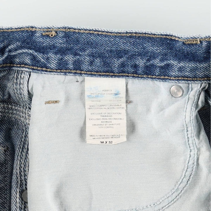 Dickies denim painter pants for men, equivalent to W37 cotton blue type Vintage Second Hand