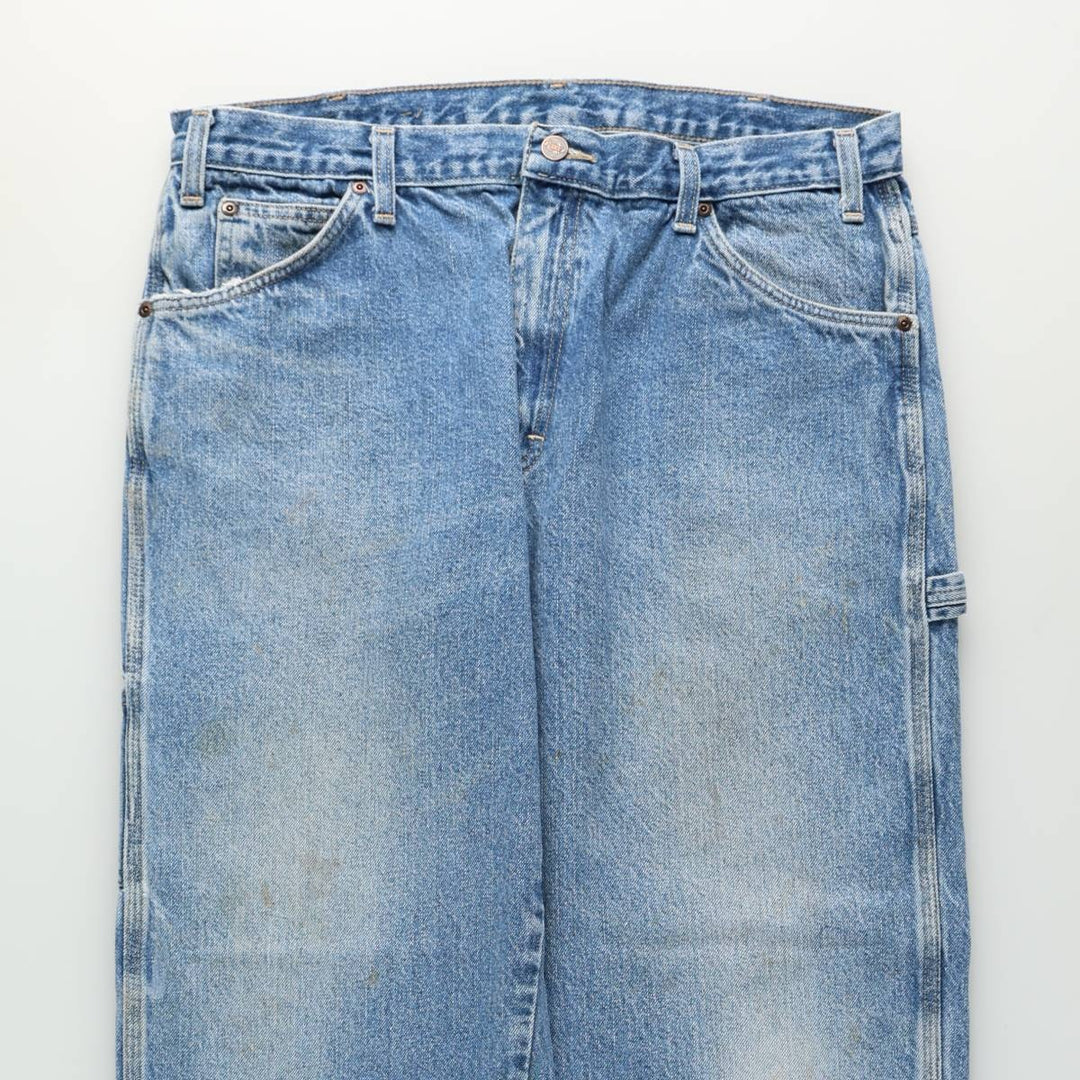 Dickies denim painter pants for men, equivalent to W37 cotton blue type Vintage Second Hand