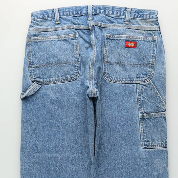 Dickies denim painter pants for men, equivalent to W37 cotton blue type Vintage Second Hand