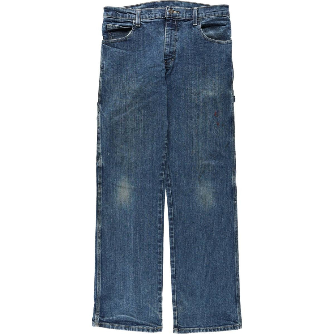 Dickies denim painter pants for men, equivalent to W34 cotton blue type Vintage Second Hand
