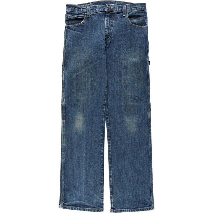 Dickies denim painter pants for men, equivalent to W34 cotton blue type Vintage Second Hand