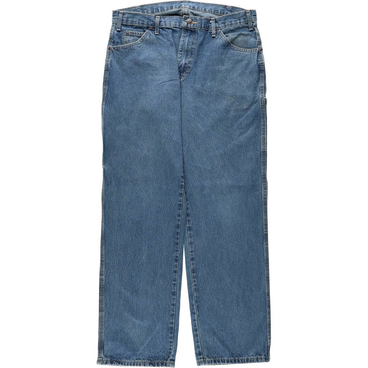 Dickies denim painter pants for men, equivalent to W37 cotton blue type Vintage Second Hand