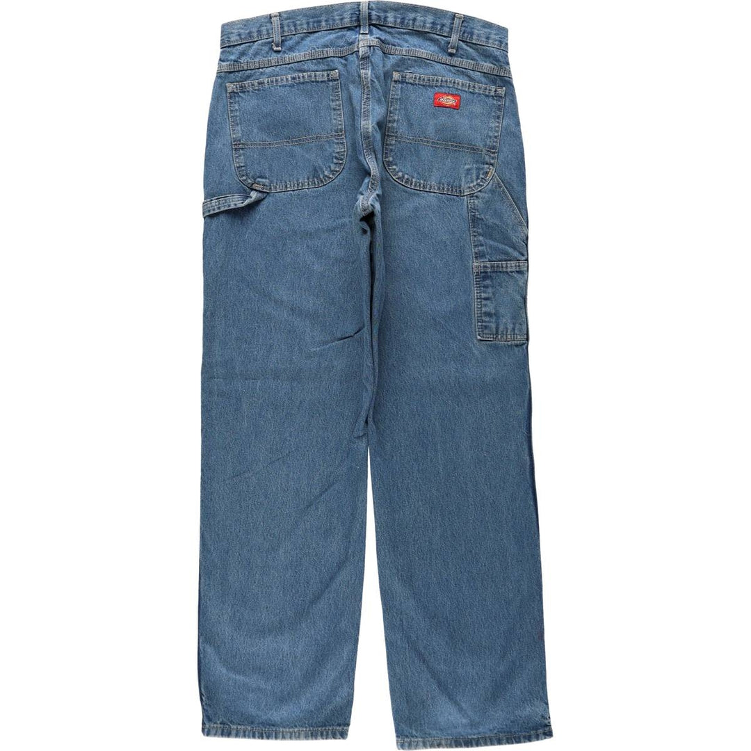 Dickies denim painter pants for men, equivalent to W37 cotton blue type Vintage Second Hand