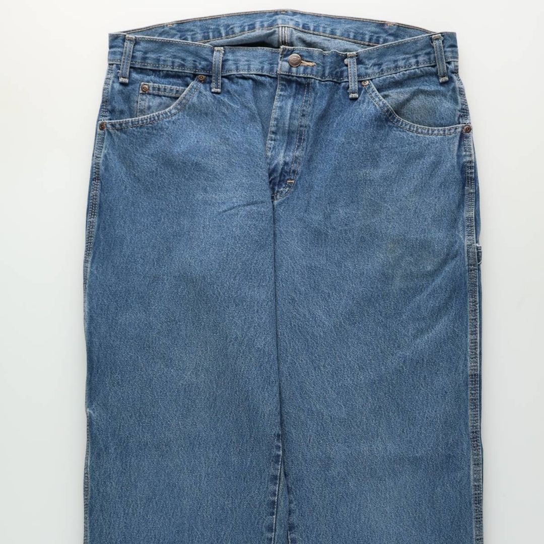 Dickies denim painter pants for men, equivalent to W37 cotton blue type Vintage Second Hand