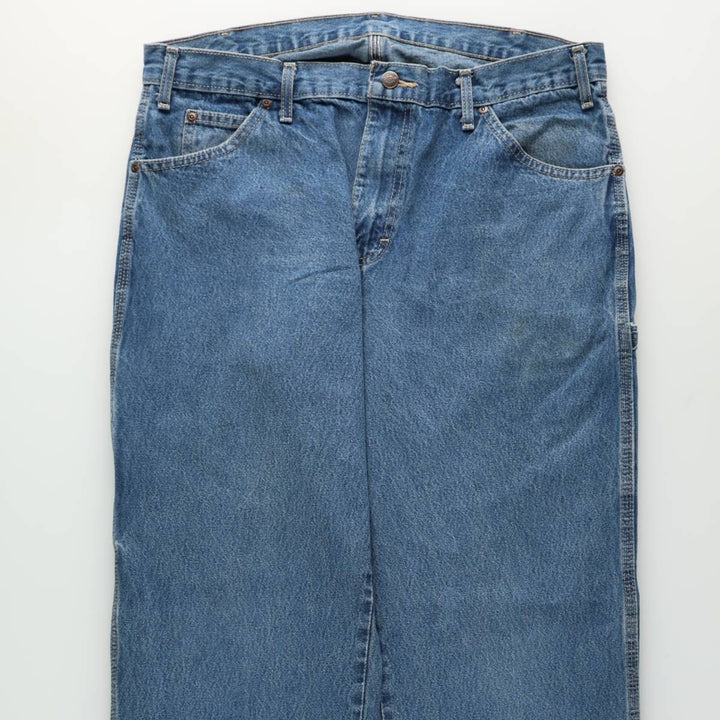 Dickies denim painter pants for men, equivalent to W37 cotton blue type Vintage Second Hand