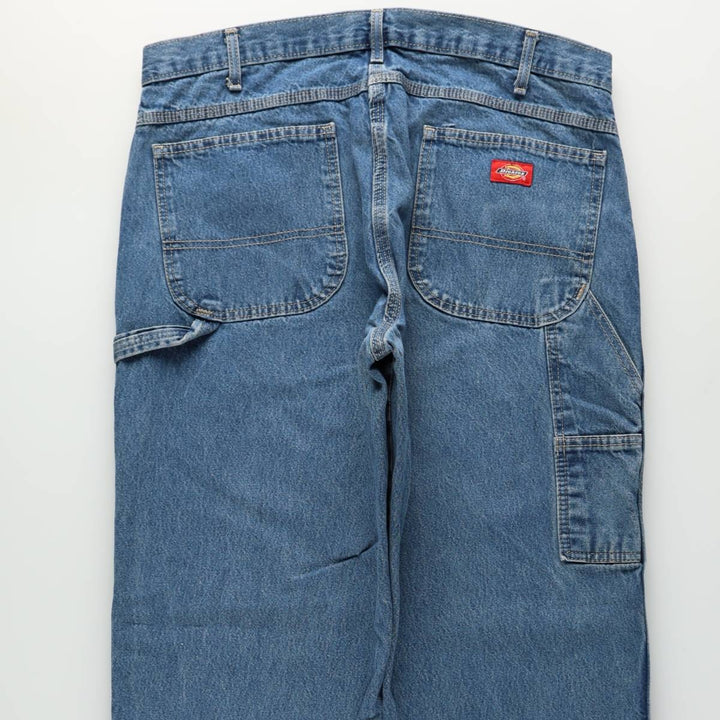 Dickies denim painter pants for men, equivalent to W37 cotton blue type Vintage Second Hand
