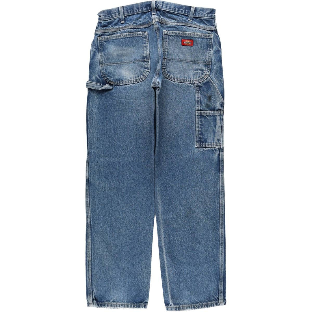 Dickies denim painter pants for men, equivalent to W34 cotton blue type Vintage Second Hand