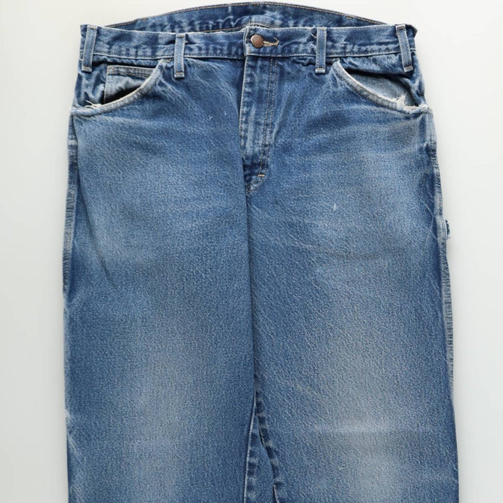 Dickies denim painter pants for men, equivalent to W34 cotton blue type Vintage Second Hand