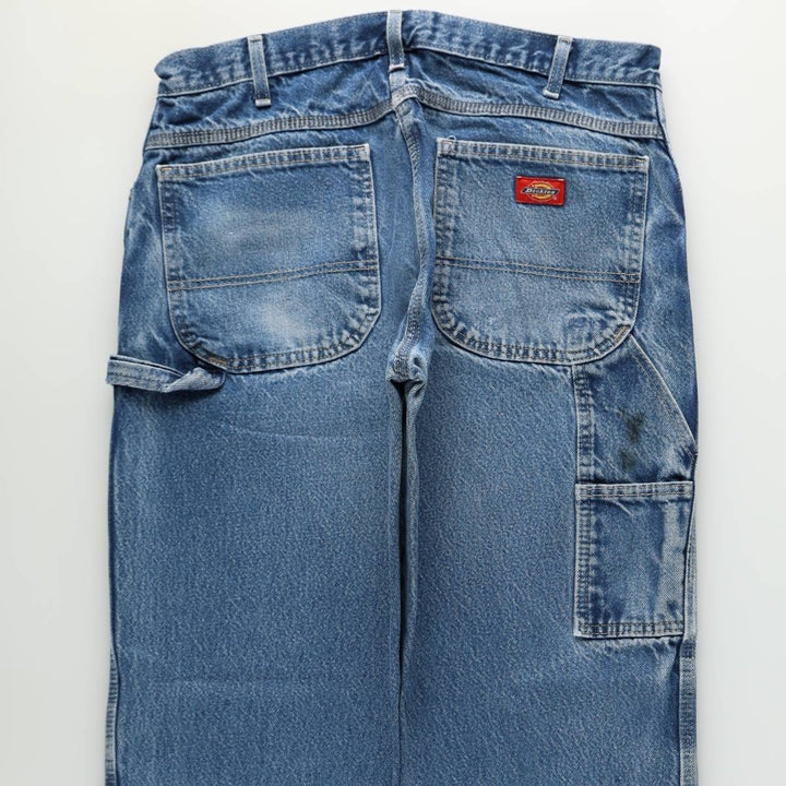 Dickies denim painter pants for men, equivalent to W34 cotton blue type Vintage Second Hand