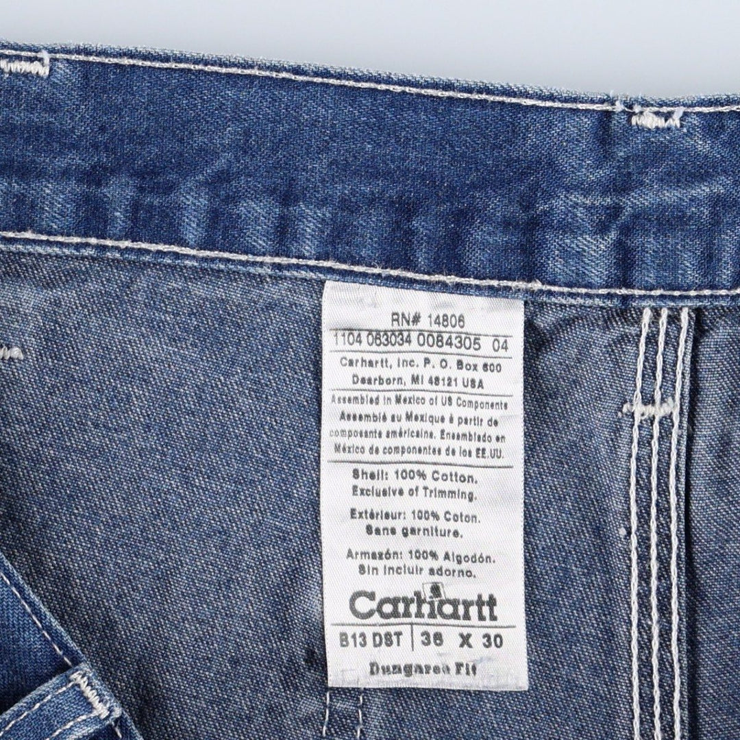 2000'S Carhartt Dungaree Fit Denim Painter Pants, Men's, Size W35 cotton blue type Vintage Second Hand