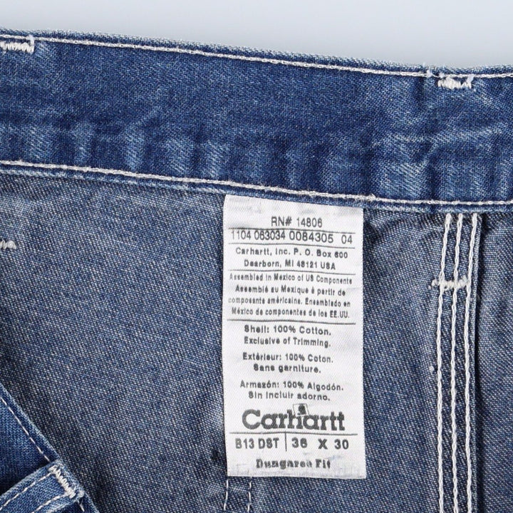 2000'S Carhartt Dungaree Fit Denim Painter Pants, Men's, Size W35 cotton blue type Vintage Second Hand
