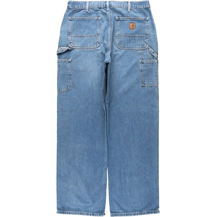 Carhartt Denim Painter Pants for Men, W34 equivalent unclear blue type Vintage Second Hand