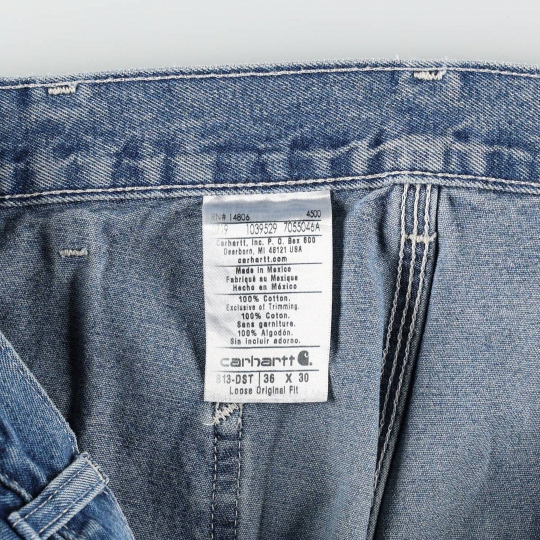 Carhartt Loose Original Fit Denim Painter Pants, Men's W36 (approx.) cotton blue type Vintage Second Hand