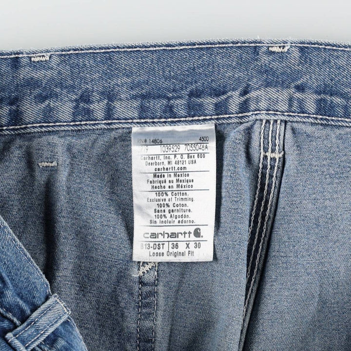 Carhartt Loose Original Fit Denim Painter Pants, Men's W36 (approx.) cotton blue type Vintage Second Hand
