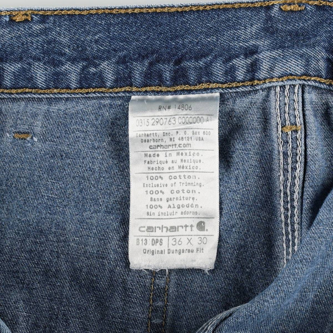 Carhartt Original Dungaree Fit Denim Painter Pants, Men's, Size 36 cotton blue type Vintage Second Hand