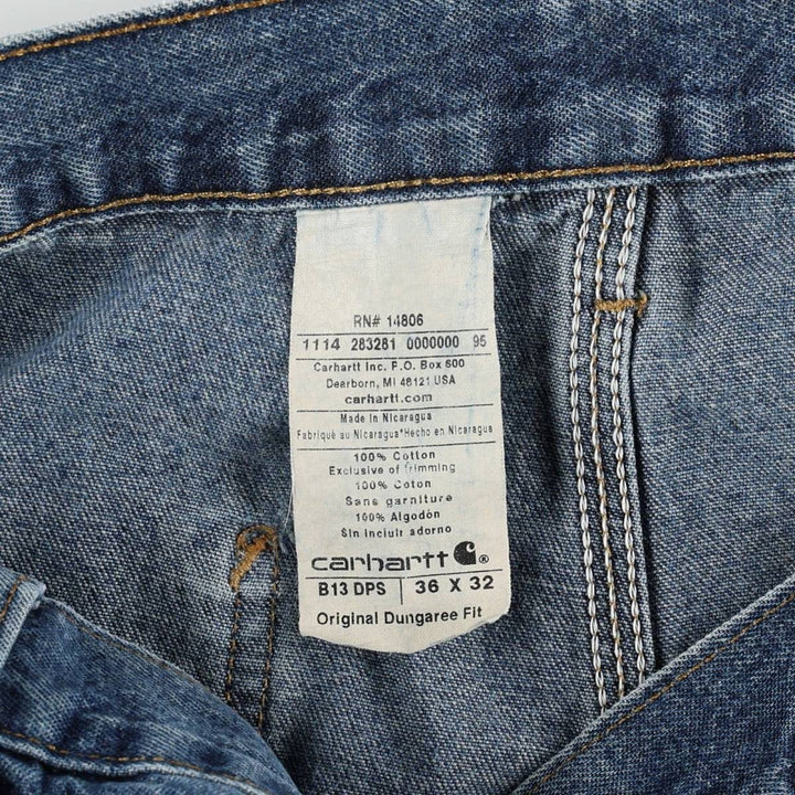 Carhartt Original Dungaree Fit Denim Painter Pants, Men's, Size 36 cotton blue type Vintage Second Hand