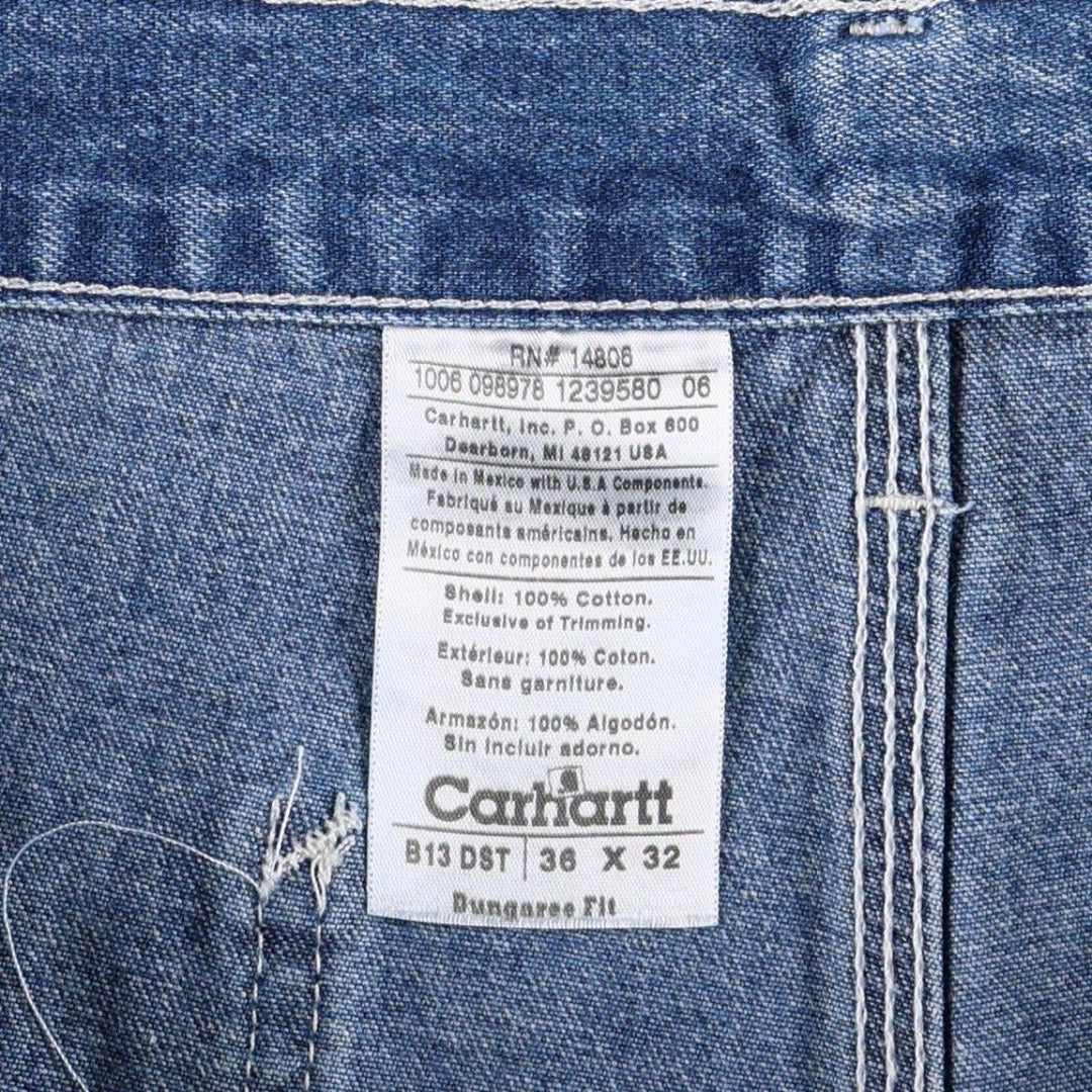 Carhartt Dungaree Fit Denim Painter Pants, Men's, W36 equivalent cotton blue type Vintage Second Hand