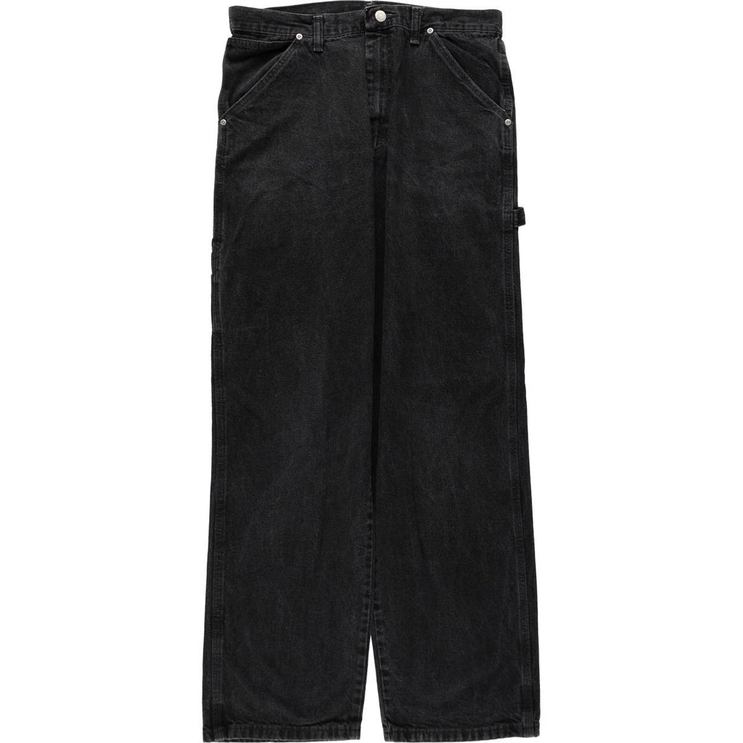 Wrangler Black Denim Painter Pants, Men's Size W33 (approx.) cotton black type Vintage Second Hand