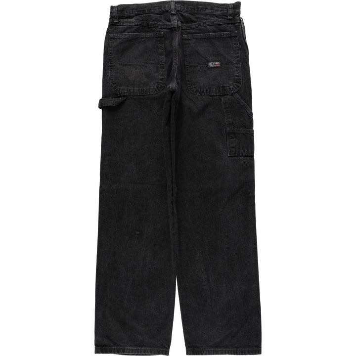 Wrangler Black Denim Painter Pants, Men's Size W33 (approx.) cotton black type Vintage Second Hand