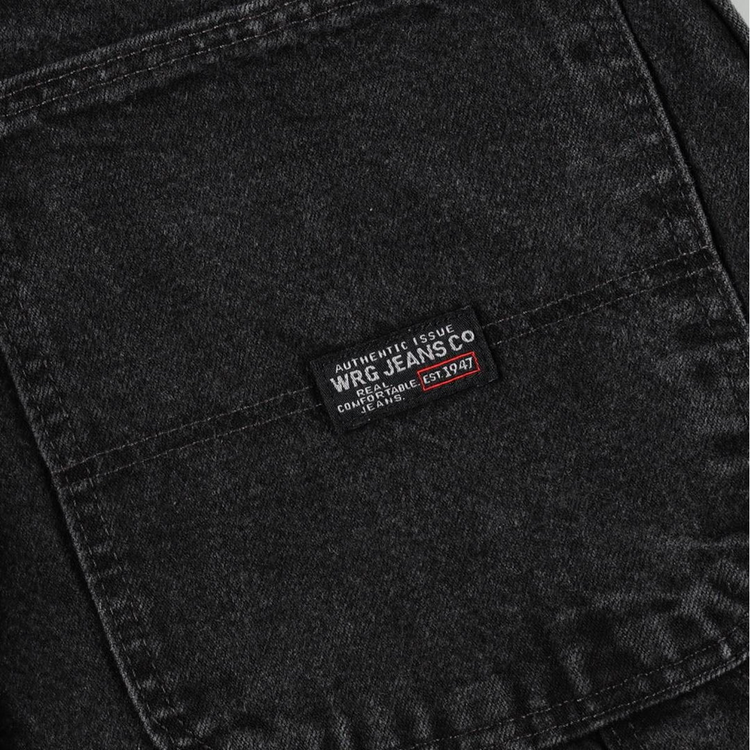 Wrangler Black Denim Painter Pants, Men's Size W33 (approx.) cotton black type Vintage Second Hand