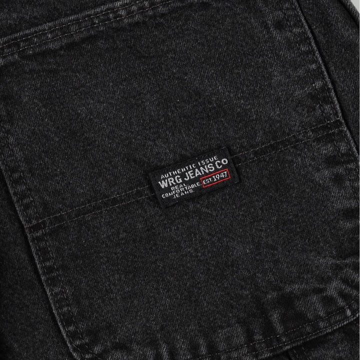 Wrangler Black Denim Painter Pants, Men's Size W33 (approx.) cotton black type Vintage Second Hand