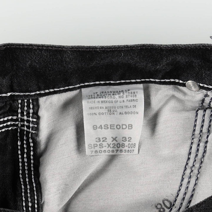 Wrangler Black Denim Painter Pants, Men's Size W33 (approx.) cotton black type Vintage Second Hand