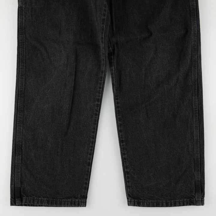 Wrangler Black Denim Painter Pants, Men's Size W33 (approx.) cotton black type Vintage Second Hand