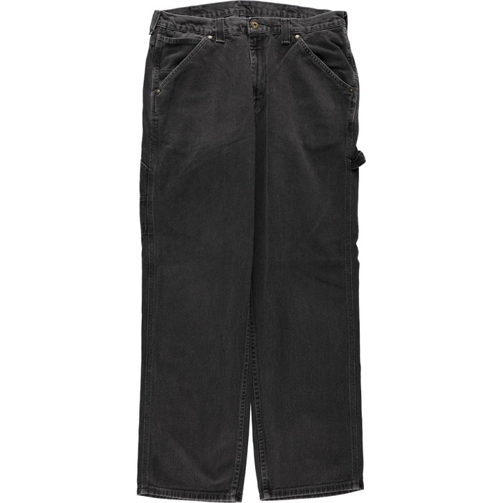 90s-00'S Lee DUNGAREES Black Denim Painter Pants, Men's W35 (approx.) cotton black type Vintage Second Hand