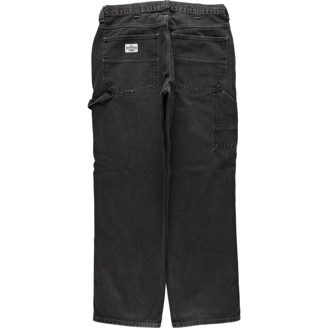 90s-00'S Lee DUNGAREES Black Denim Painter Pants, Men's W35 (approx.) cotton black type Vintage Second Hand