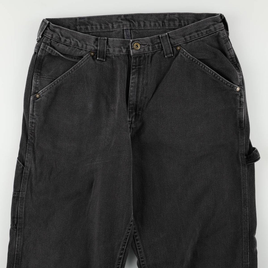 90s-00'S Lee DUNGAREES Black Denim Painter Pants, Men's W35 (approx.) cotton black type Vintage Second Hand