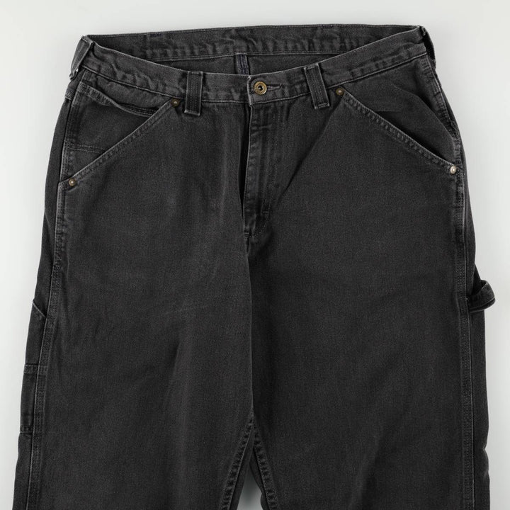 90s-00'S Lee DUNGAREES Black Denim Painter Pants, Men's W35 (approx.) cotton black type Vintage Second Hand