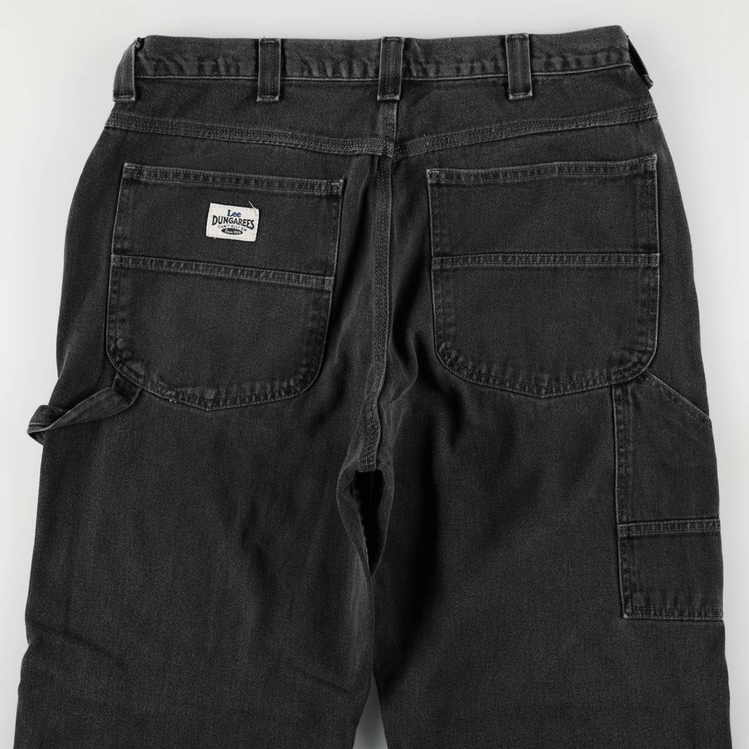90s-00'S Lee DUNGAREES Black Denim Painter Pants, Men's W35 (approx.) cotton black type Vintage Second Hand