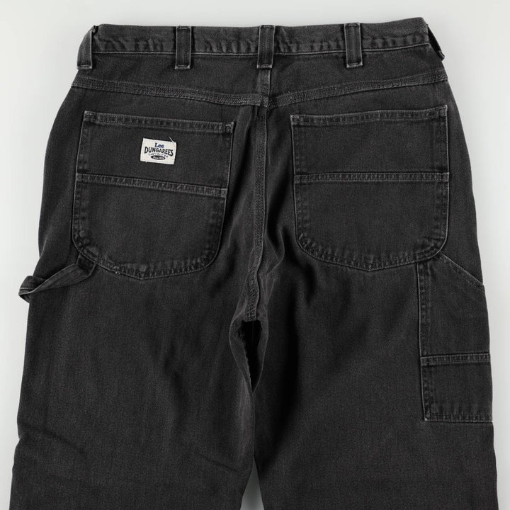90s-00'S Lee DUNGAREES Black Denim Painter Pants, Men's W35 (approx.) cotton black type Vintage Second Hand