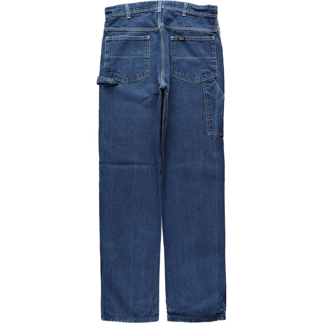 Key Denim Painter Pants, Men's W32 (approx.), Vintage cotton blue type Vintage Second Hand