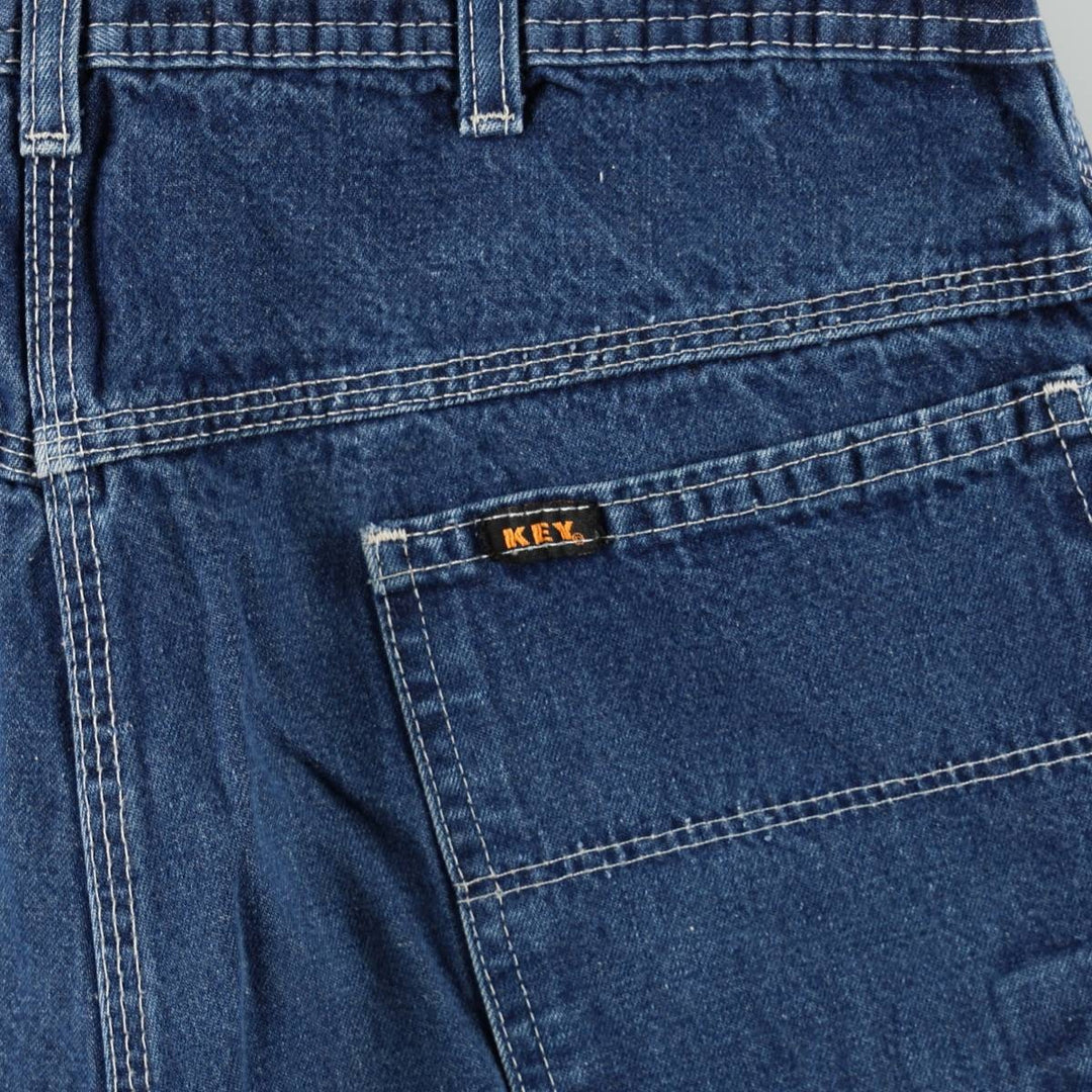 Key Denim Painter Pants, Men's W32 (approx.), Vintage cotton blue type Vintage Second Hand