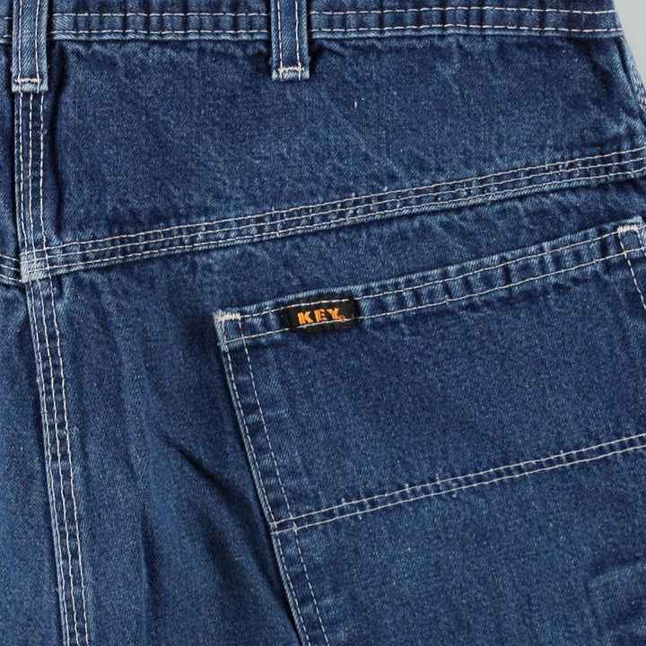 Key Denim Painter Pants, Men's W32 (approx.), Vintage cotton blue type Vintage Second Hand