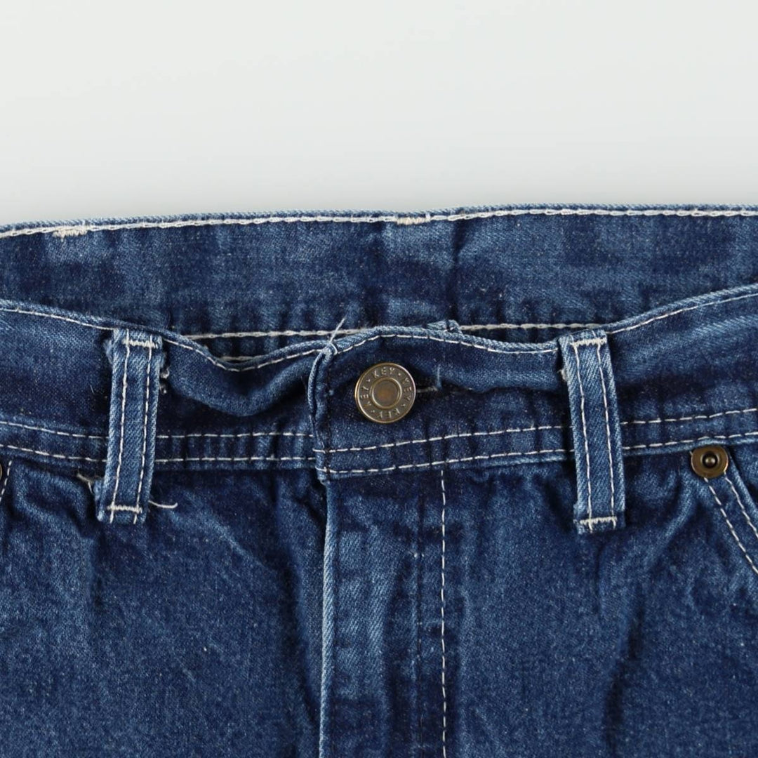 Key Denim Painter Pants, Men's W32 (approx.), Vintage cotton blue type Vintage Second Hand
