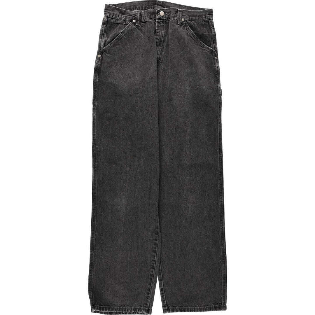 Wrangler Black Denim Painter Pants, Men's Size W31 (approx.) cotton black type Vintage Second Hand