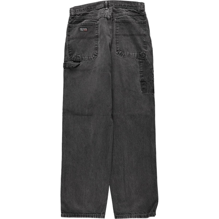 Wrangler Black Denim Painter Pants, Men's Size W31 (approx.) cotton black type Vintage Second Hand