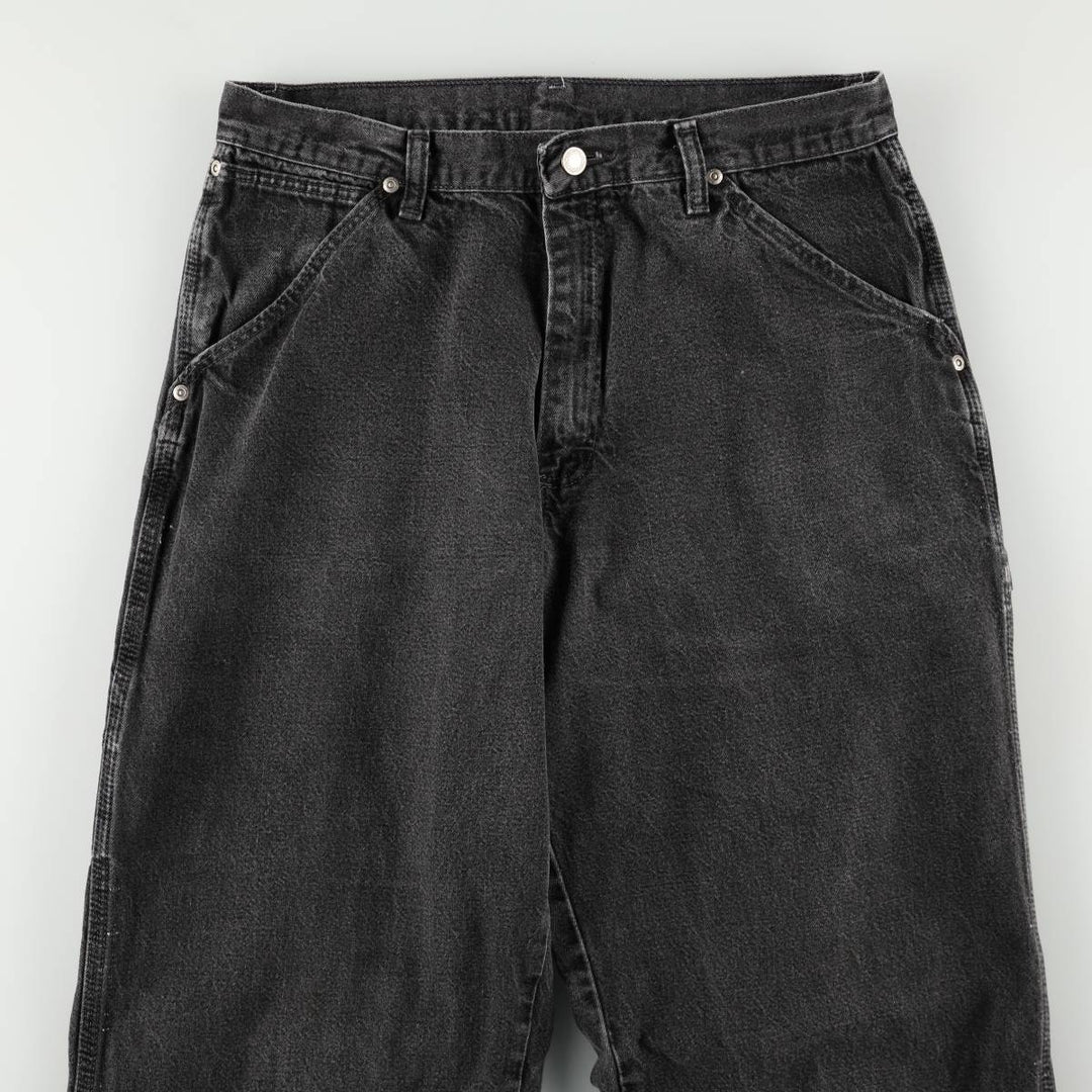 Wrangler Black Denim Painter Pants, Men's Size W31 (approx.) cotton black type Vintage Second Hand