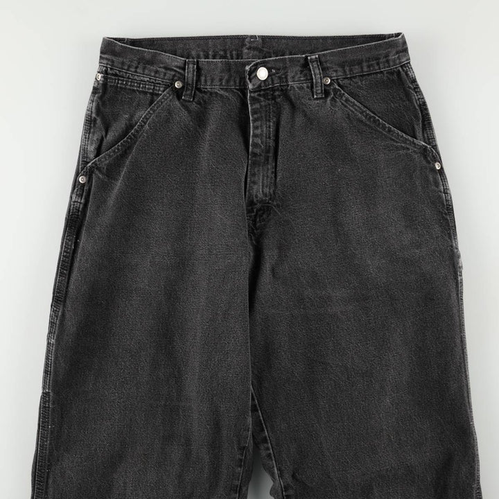 Wrangler Black Denim Painter Pants, Men's Size W31 (approx.) cotton black type Vintage Second Hand