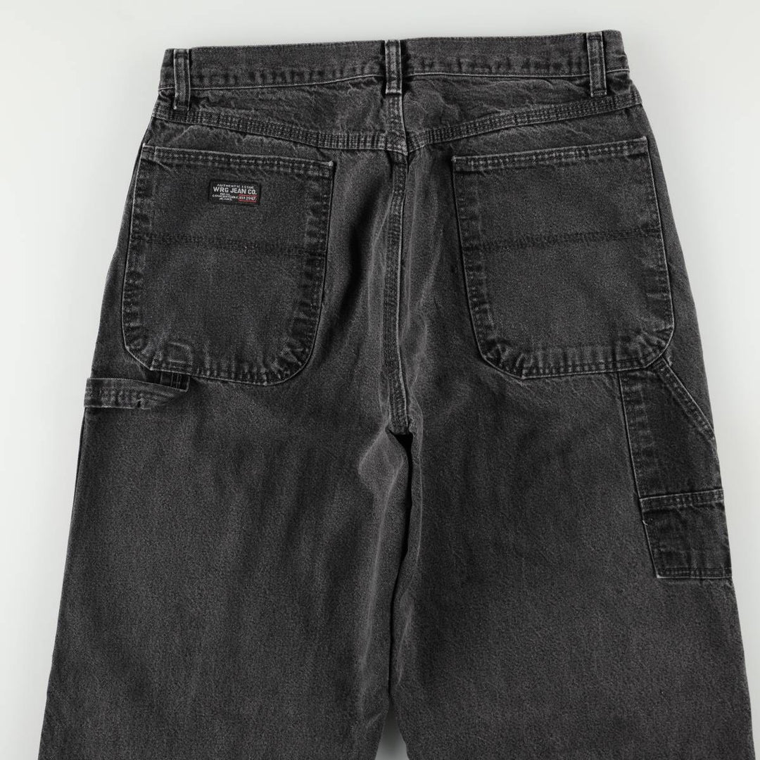 Wrangler Black Denim Painter Pants, Men's Size W31 (approx.) cotton black type Vintage Second Hand