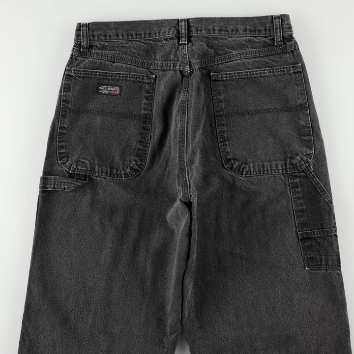 Wrangler Black Denim Painter Pants, Men's Size W31 (approx.) cotton black type Vintage Second Hand
