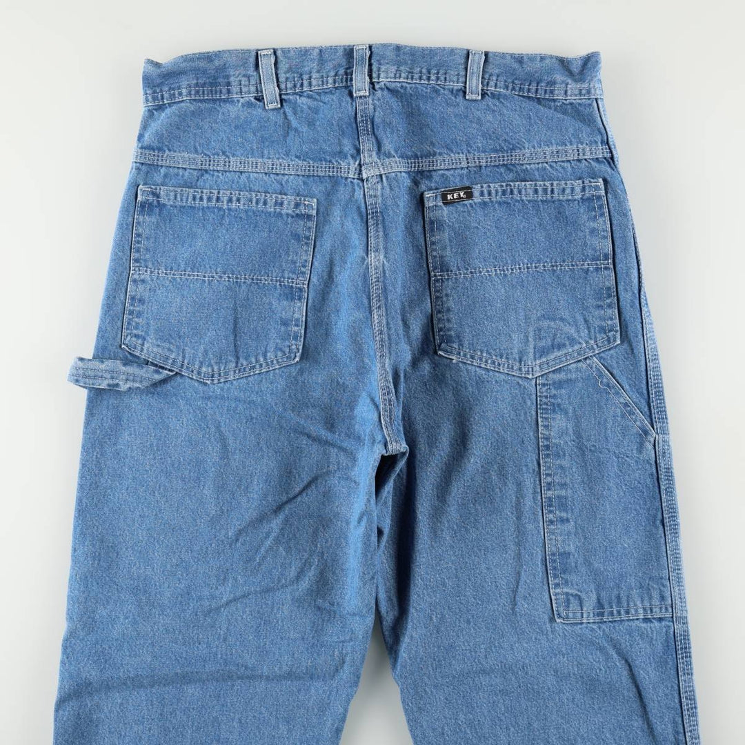 Key Denim Painter Pants, Men's W32 (approx.), Vintage cotton blue type Vintage Second Hand