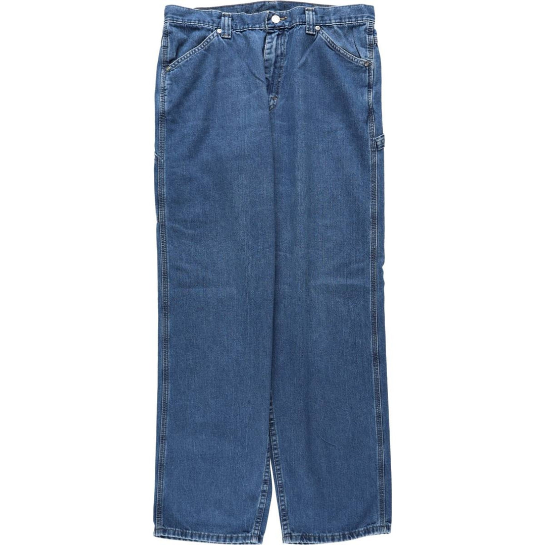 Lee RIVETED denim painter pants, men's size W34 (approx.) unclear blue type Vintage Second Hand